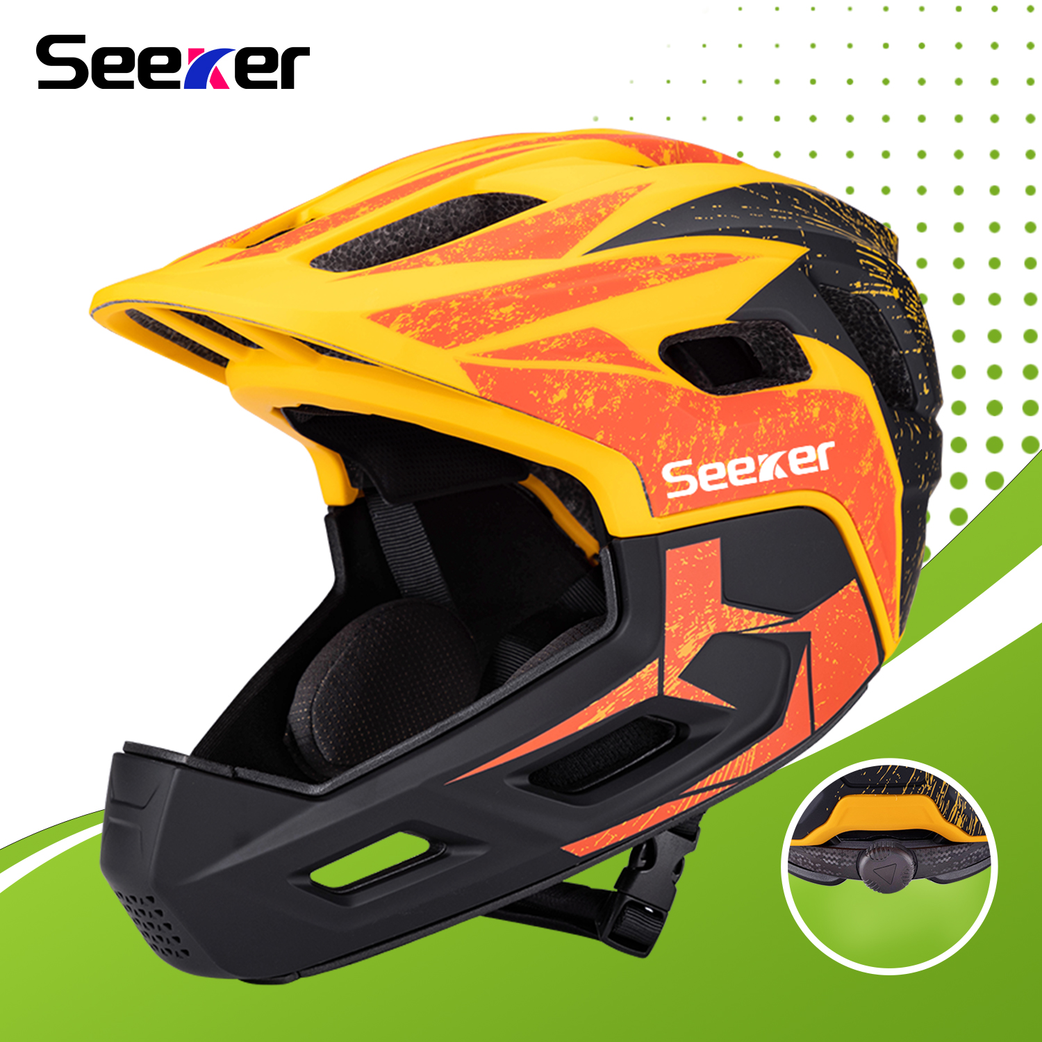Mountain Biking Helmet Kids - UMUSEEKER children's full-face helmet, mountain bike