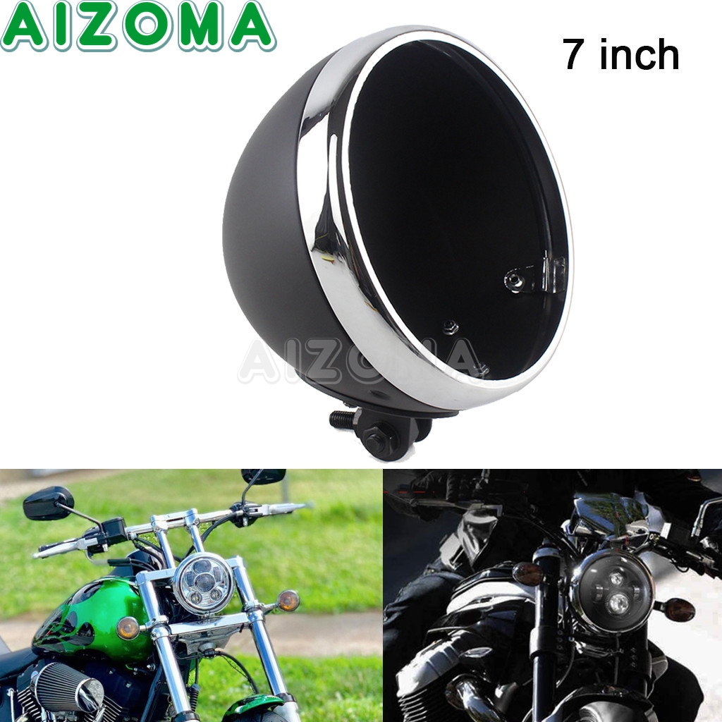 Mountain Biking Denver - Universal Motorcycle Retro Light Bucket 7inch