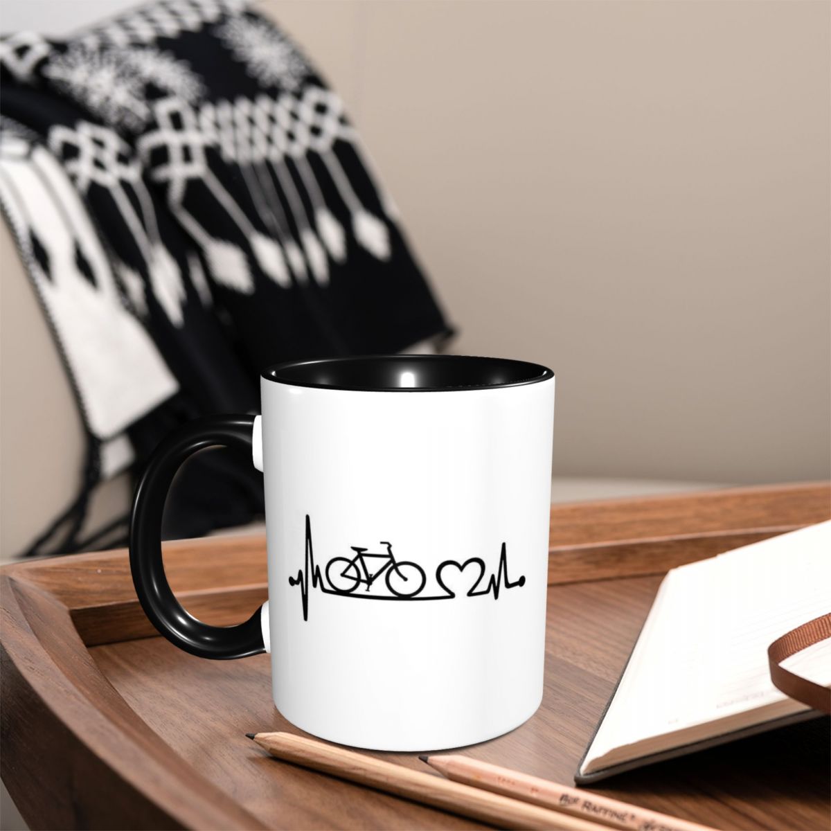 Mountain Biking Gifts - Mountain Bike Cycling Pulse Mug Funny