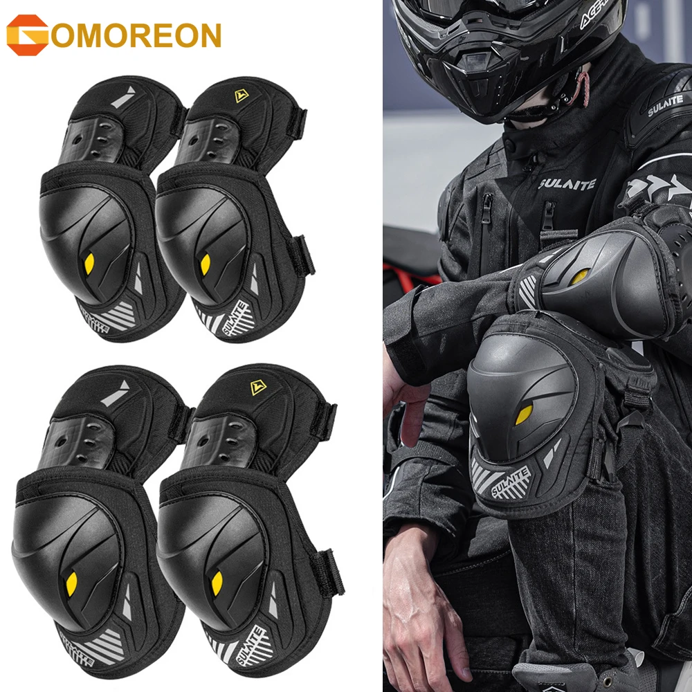 GOMOREON 1Pair Motorcycle Elec - Mountain Biking Knee And Elbow Pads ulasan dan harga
