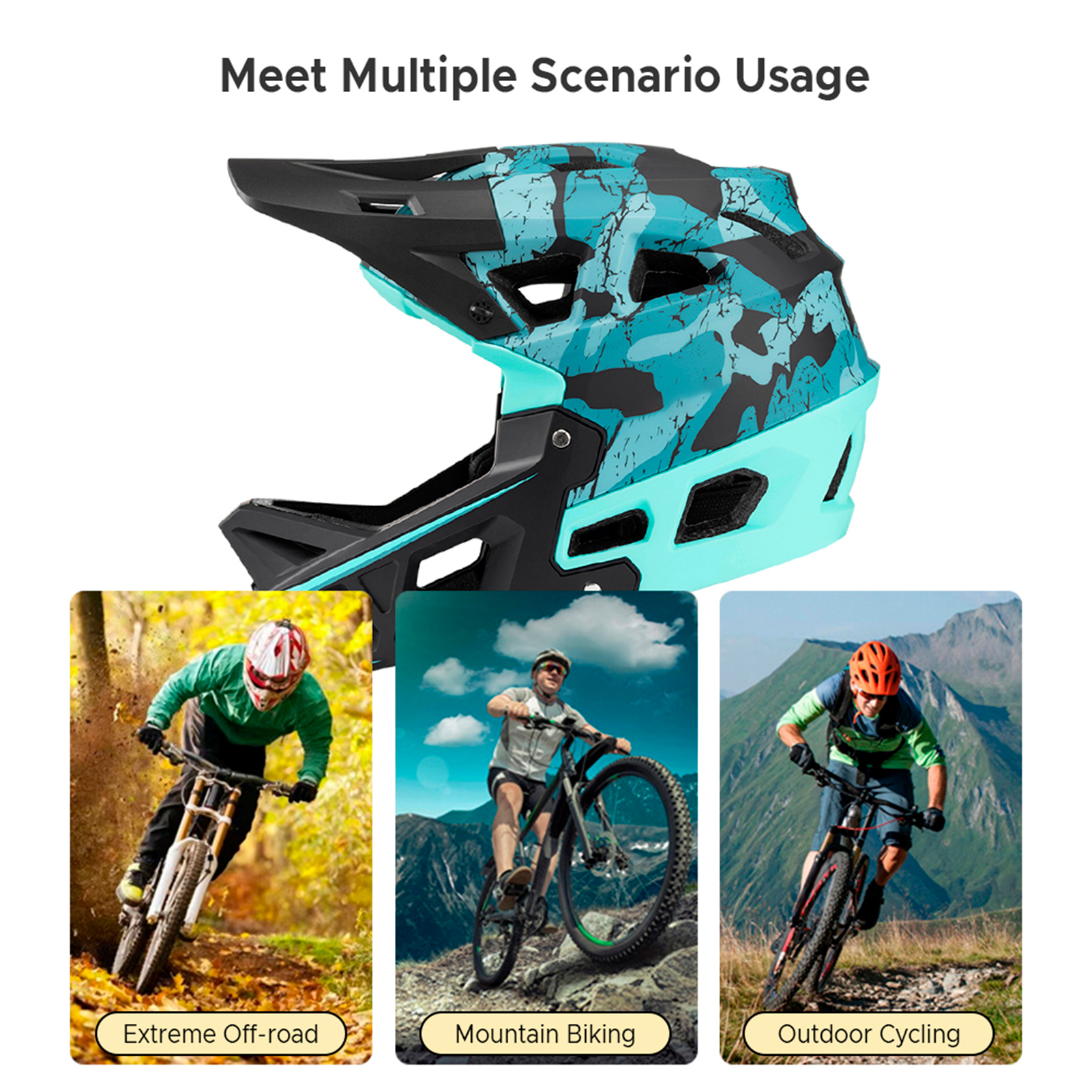 Full Face Mountain Bike Helmet - Mountain Biking Helmet Kids ulasan dan harga