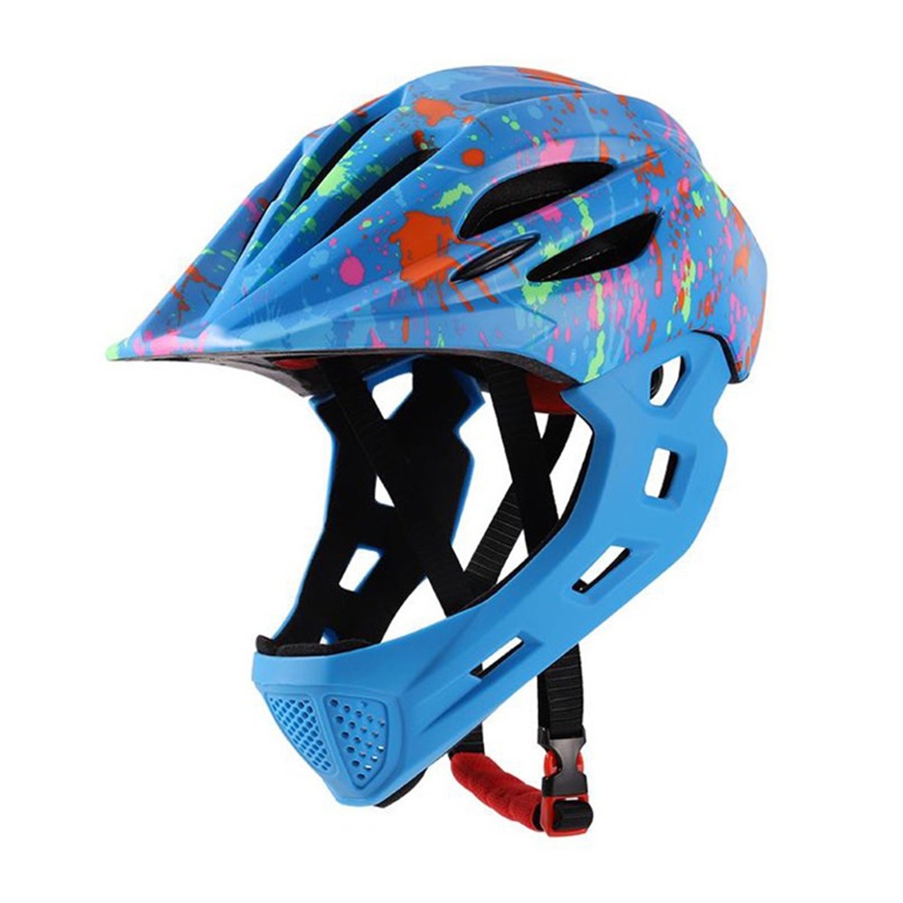 LED Kids Off-road Full Face MT - Mountain Biking Helmet Kids ulasan dan harga