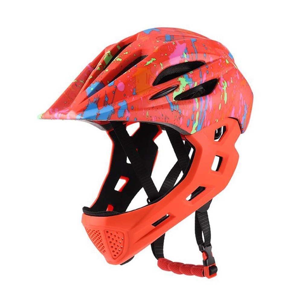 LED Kids Off-road Full Face MT - Mountain Biking Helmet Kids ulasan dan harga