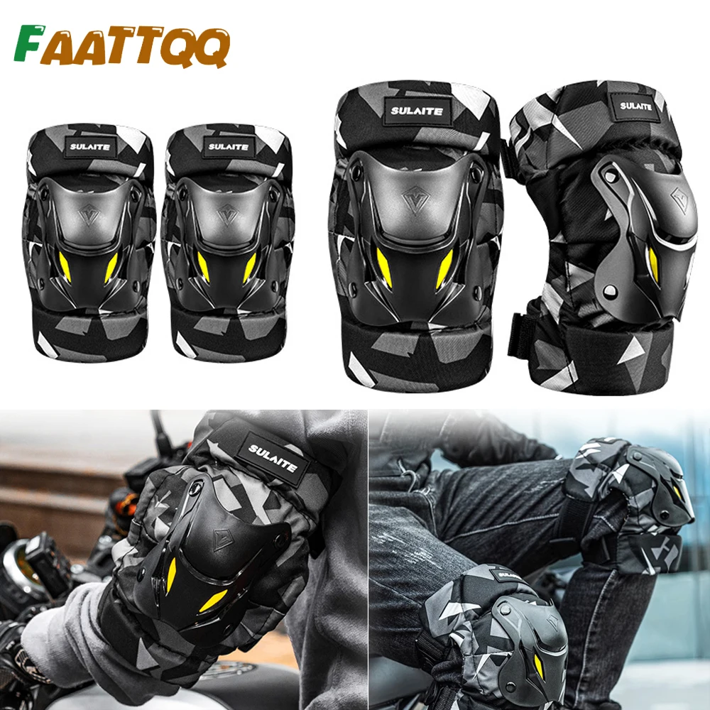 FAATTQQ 1Pair Motorcycle Elect - Mountain Biking Knee And Elbow Pads ulasan dan harga