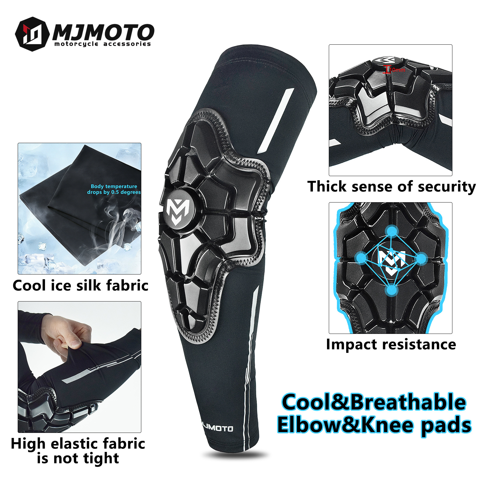 Summer Ice Silk Motocross Elbo - Mountain Biking Knee And Elbow Pads ulasan dan harga